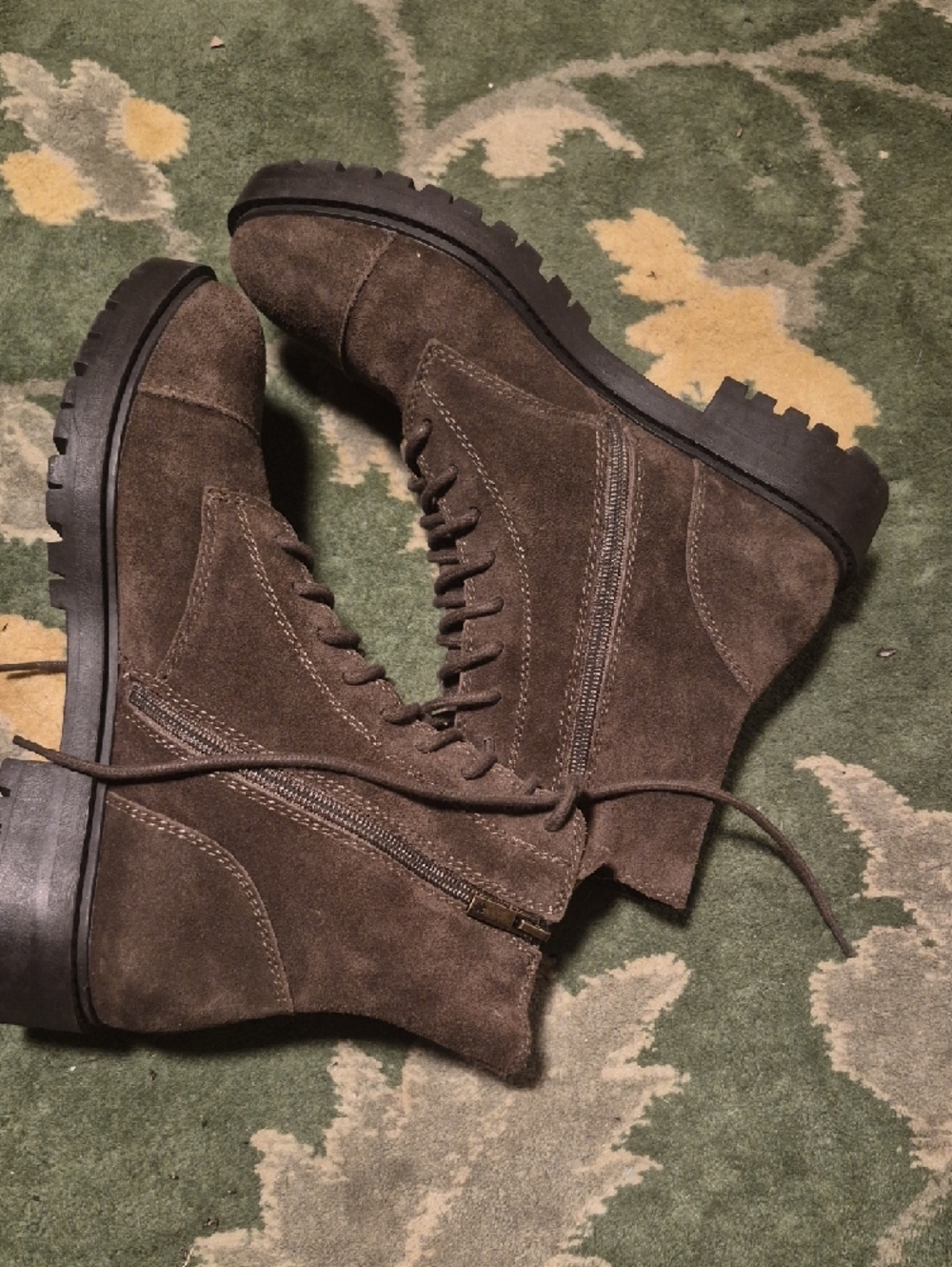 Lucky Brand Men's Dark Brown Suede Chukka Lace-Up Boots - Picture 8 of 10